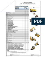 CDC - Heavy Equipment Daily Inspection Checklist