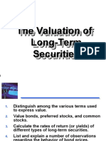 The Valuation of Long-Term Securities Mba