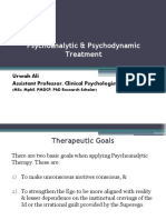 Psychoanalytic & Psychodynamic Treatment: Urwah Ali Assistant Professor, Clinical Psychologist