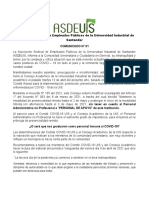 Comunicado Asdeuis #01 - 2021