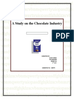 A Study On The Chocolate Industry: Lucky Singh 05524001809 Bba (B & I) 3 Sem