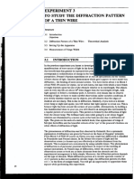 Experiment 3: To Study The Diffraction Pattern of A Thin Wire