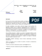 Estrategia Metodológica para Desarrollar Proyectos de Investigación en Ciencias Sociales