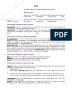 Classification of Pain According To Duration