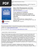 From Soldiers To Children - Developmental Sciences Transform The Construct of Posttraumatic Stress Disorder