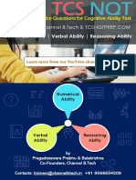 Practice Questions For Cognitive Ability Test: Numerical Ability - Verbal Ability - Reasoning Ability