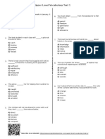 287 Upper Level Vocabulary Test 1