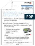 Cotización RD1158C-21 TTA 200 AMP at 380V RIVERA DIESEL