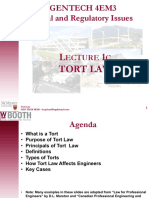 Gentech 4em3 Legal and Regulatory Issues: L 1 Tort Law