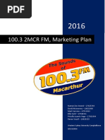 100.3 2MCR FM, Marketing Plan