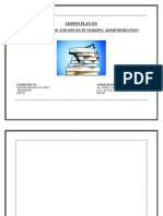 Final LESSON PLAN ON Current Issues and Trends in NSG Administration