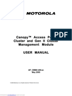 Canopy™ Access Point Cluster and Gen II Cluster Management Module User Manual