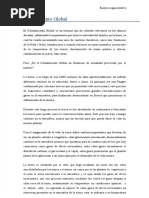 PDF Ensayo Argumentativo El Calentamiento Global