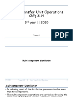 Mass Transfer Unit Operations: Cheg 3114