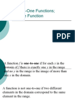 One-One Functions & Inverse