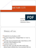 Brand Audit-LUX: - Palak Mehta - Harshit Shah - Shailendra Khirya