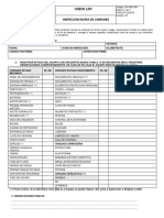 CH-SSO-001. Inspección Diaria de Camiones