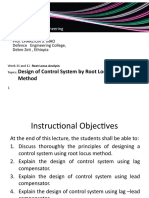 Week 11 12 Design of Control System Using Root Locus Revised May 20 2013