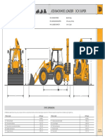 JCB Backhoe Loader 3Cx Super: Static Dimensions