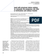 Treatment With Piroxicam Before Embryo Transfer Increases The Pregnancy Rate After in Vitro Fertilization and Embryo Transfer