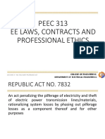 PEEC 313 Ee Laws, Contracts and Professional Ethics: Lecture 3 - Ra 7832 Anti-Pilferage Act