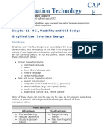 Chapter 11: HCI, Usability and GUI Design Graphical User Interface Design