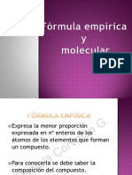 V. Fórmula Empirica y Molecular