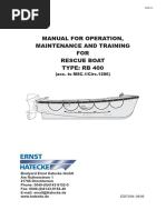 Manual For and Training Operation, Maintenance FOR Rescue Boat TYPE: RB 400