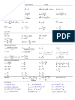 Grade 11 Physics Equations and Constants Name: : Kinematics