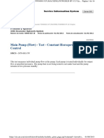 Main Pump (Flow) - Test - Constant Horsepower Flow Control: Cerrar SIS Pantalla Anterior