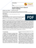 Developing Concatenative Based Text To Speech