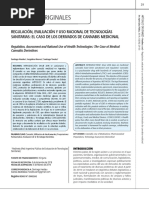 Regulación, Evaluación y Uso Racional de Tecnologías Sanitarias. El Caso de Los Derivados de Cannabis Medicinal