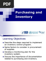 Purchasing and Inventory