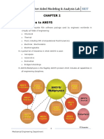 Computer Aided Modeling & Analysis Lab: 2.1 Introduction To ANSYS