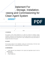 Method Statement For Handling, Storage, Installation, Testing and Commissioning For Clean Agent System