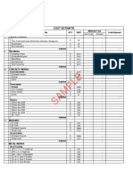 Sample: Cost Estimate