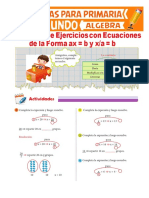 Repaso de Ecuaciones Con Multiplicación y División para Segundo de Primaria