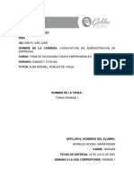 Toma de Decisiones Empresariales Tarea 1