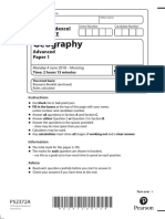 Geography: Pearson Edexcel Level 3 GCE