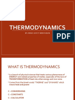 Thermodynamics: By: Engr. Ejay P. Marasigan