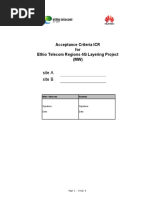 Acceptance Criteria ICR For Ethio Telecom Regions 4G Layering Project (MW)