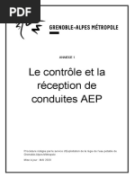 Annexe 1 - Le Controle Et La Reception de Conduites Eau Potable