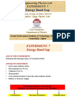 Energy Band Gap: Engineering Physics Lab Experiment-7