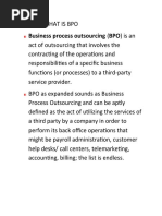 Business Process Outsourcing (BPO) Is An