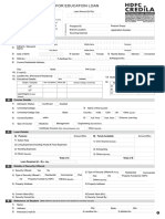 Application Form For Education Loan: Student Details