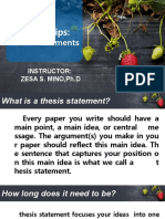 Writing Tips:: Thesis Statements