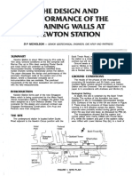 The Design and Performance of The Retaining Walls at Newton Station