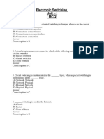 Electronic Switching Unit - I (MCQ) : Answer