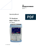 TV Analyzer R&S Fsh3-Tv: Operating Manual