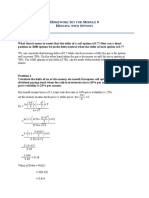 HW For M8 - Hedging With Options